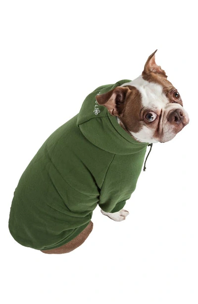 Shop Pet Life Fashion Plush Cotton Hoodie In Green