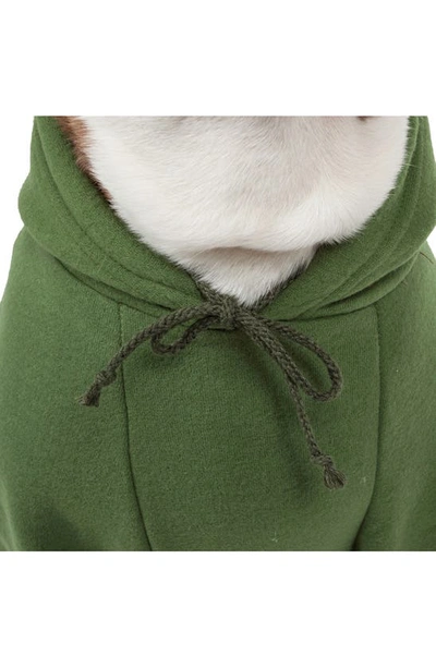 Shop Pet Life Fashion Plush Cotton Hoodie In Green
