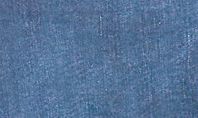 Shop Wash Lab Denim Bustle Frayed Asymmetric Denim Midi Skirt In Elaine Blue