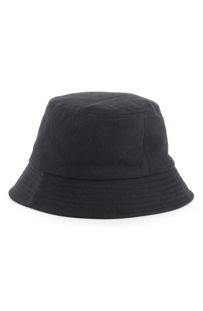 Shop Isabel Marant Haley Logo Embroidered Cotton Canvas Bucket Hat In Black/ Black