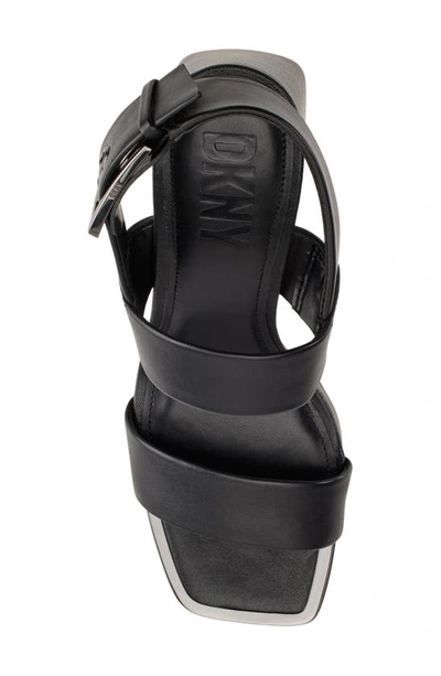 Shop Dkny Bibiana Slingback Platform Sandal In Black