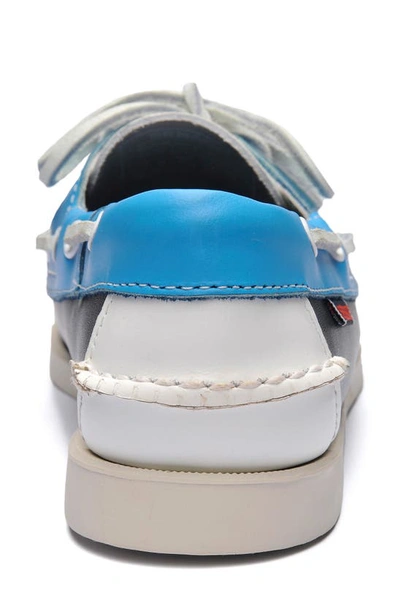 Shop Sebago Portland Spinnaker Water Resistant Boat Shoe In Navy - Turquoise - White