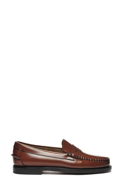 Sebago Dan Casual Lug-sole Penny Loafers In Brown