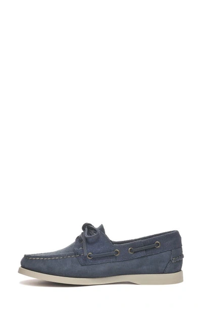 Shop Sebago Portland Roughout Boat Shoe In Blue Navy