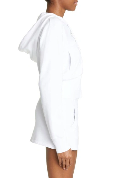 Shop Paloma Wool Cabaret Fitted Crop Organic Cotton Sweatshirt In White