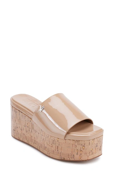 Shop Dkny Adalira Platform Slide Sandal In New Beige