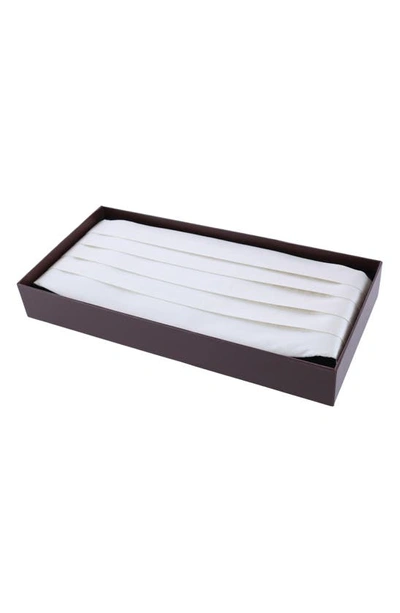 Shop Trafalgar Sutton Solid Silk Cummerbund In Ivory