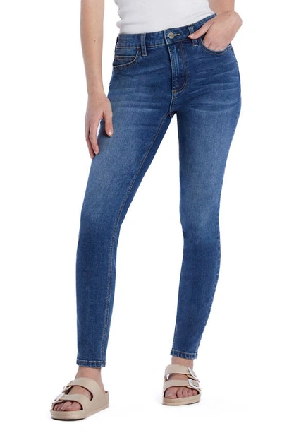 Shop Hint Of Blu Brilliant High Waist Skinny Jeans In Blue Camper