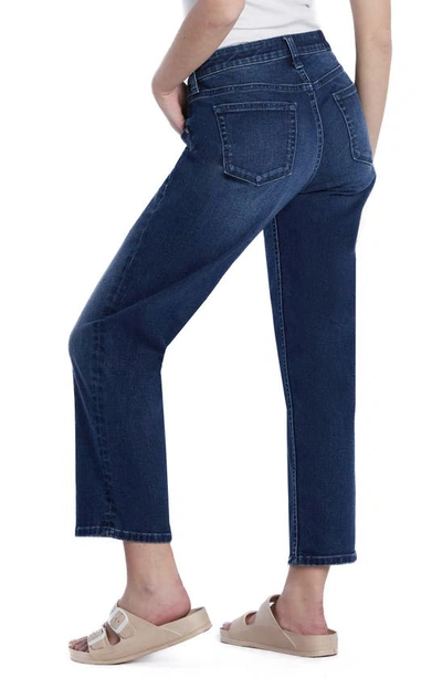 Hint Of Blu Effortless High Waist Boyfriend Jeans In Brooklyn Blue