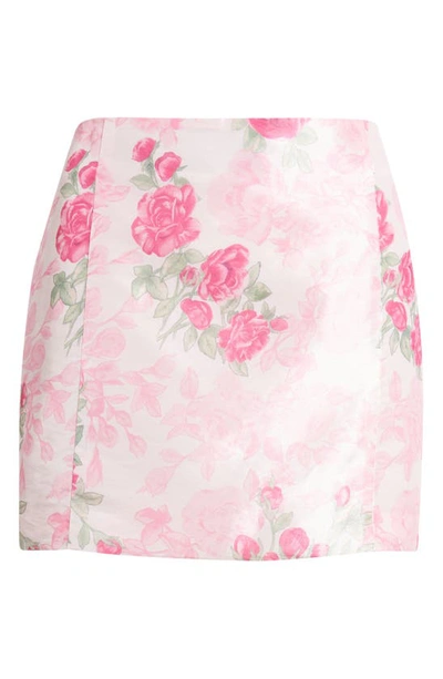 Shop Loveshackfancy Charma Miniskirt In Pink Ivy