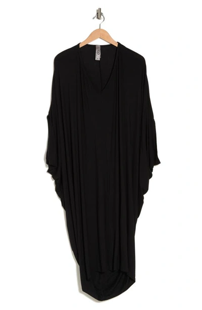 Shop Go Couture Dolman Batwing Sleeve Midi Dress In Black