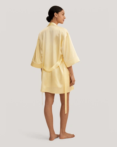 Shop Lilysilk Women's Golden Cocoon Silk Kimono Robe