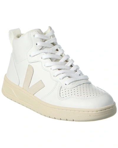 Shop Veja V-15 Leather Sneaker In White