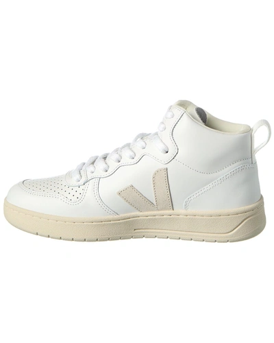 Shop Veja V-15 Leather Sneaker In White