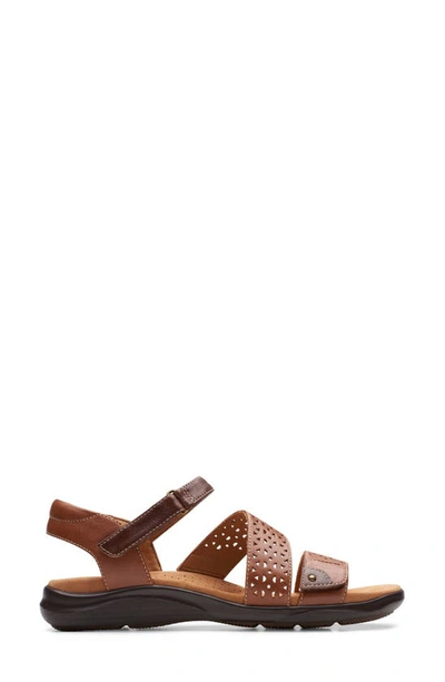 Shop Clarks Kitly Way Sandal In Tan Leather