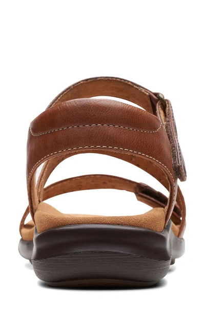 Clarks Kilty Way Sandal In Tan Leather