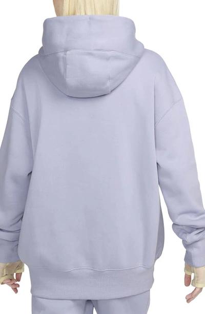 Shop Nike Sportswear Phoenix Oversize Fleece Hoodie In Indigo Haze/ Sail