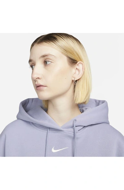 Shop Nike Sportswear Phoenix Oversize Fleece Hoodie In Indigo Haze/ Sail