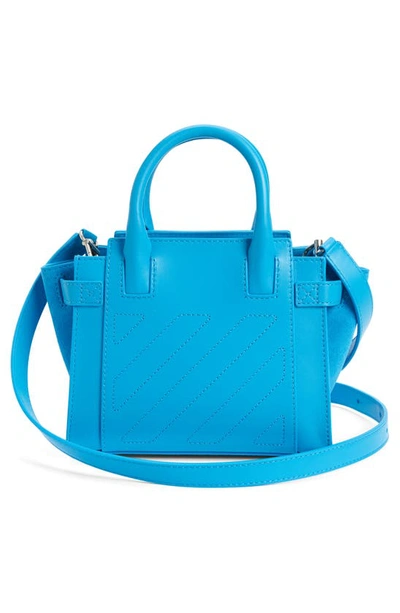 Shop Off-white Small City Leather Tote In Light Blue