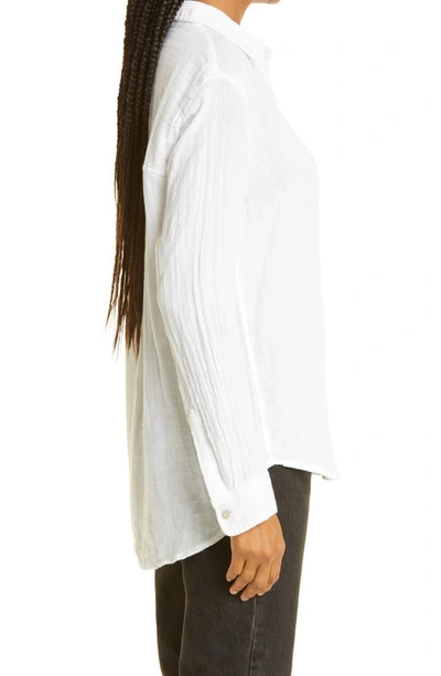 Rails Ellis Button-down Long-sleeve Solid Shirt In White