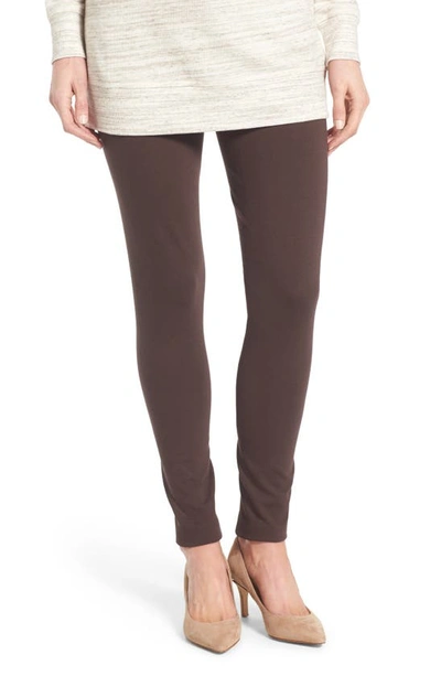 Shop Two By Vince Camuto Seamed Back Ponte Leggings In Espresso