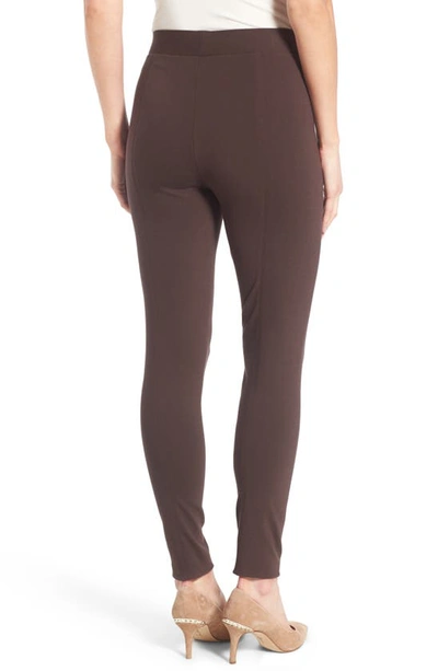 Shop Two By Vince Camuto Seamed Back Ponte Leggings In Espresso