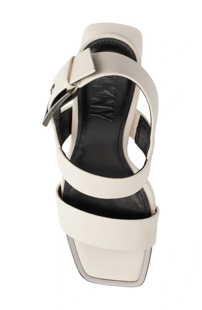 Dkny Women's Bibiana Ankle-strap Slingback Platform Sandals In Egg Nog