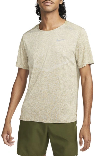 Shop Nike Dri-fit 365 Running T-shirt In Neutral Olive/ Heather