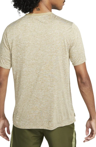 Shop Nike Dri-fit 365 Running T-shirt In Neutral Olive/ Heather