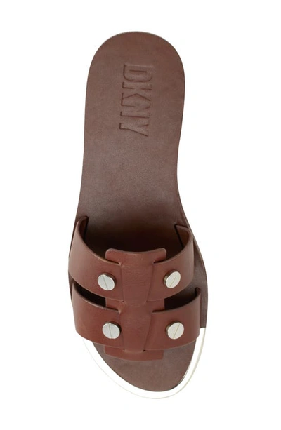 Dkny Women's Glynn Slip-on Embellished Slide Sandals In Saddle