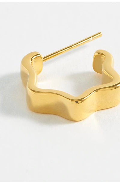 Estella Bartlett Mini Wave Golden Hoops In Gold
