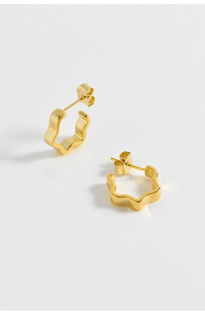 Estella Bartlett Mini Wave Golden Hoops In Gold