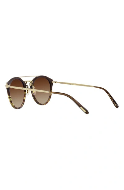 Shop Oliver Peoples Remick 50mm Phantos Sunglasses In Dark Tortoise