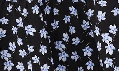 Shop Cece Brooke Ditsy Floral Minidress In Rich Black