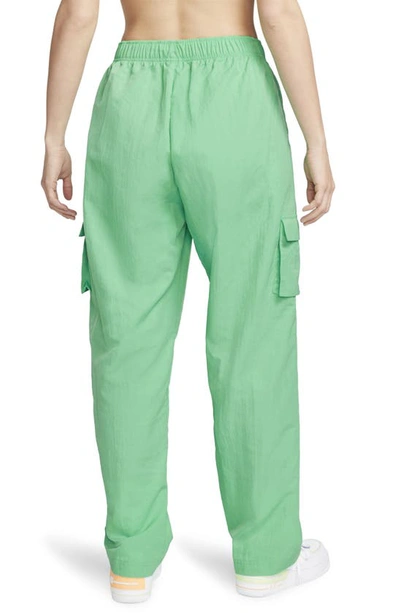 Shop Nike Sportswear Essential Cargo Pants In Spring Green/ White