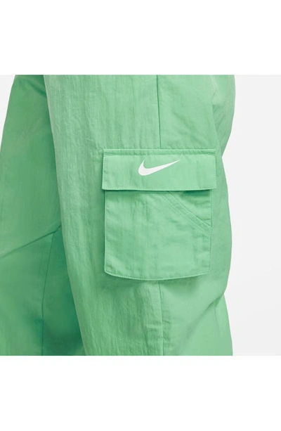 Shop Nike Sportswear Essential Cargo Pants In Spring Green/ White