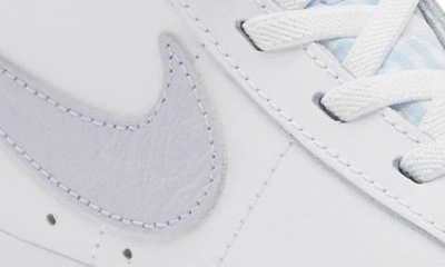 Shop Nike Blazer Mid '77 Bp High Top Basketball Sneaker In White/ Purple/ Coconut Milk