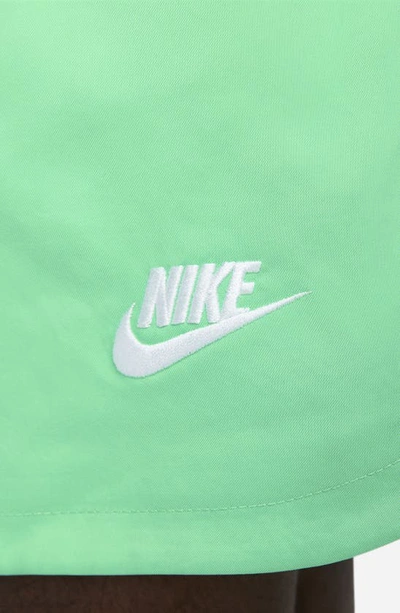 Shop Nike Woven Lined Flow Shorts In Spring Green/white