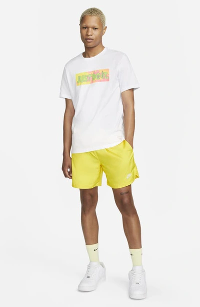 Shop Nike Woven Lined Flow Shorts In Opti Yellow/white