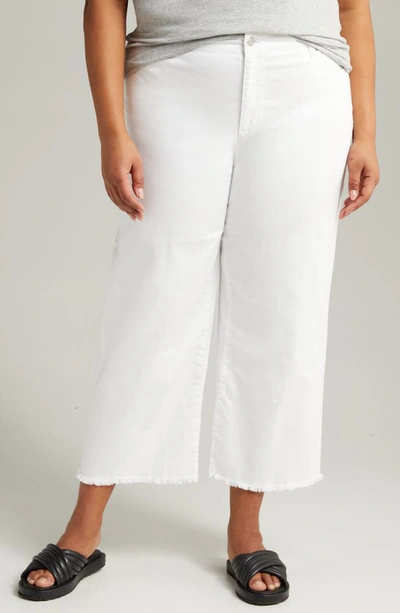 Shop Eileen Fisher High Waist Crop Wide Leg Jeans In White