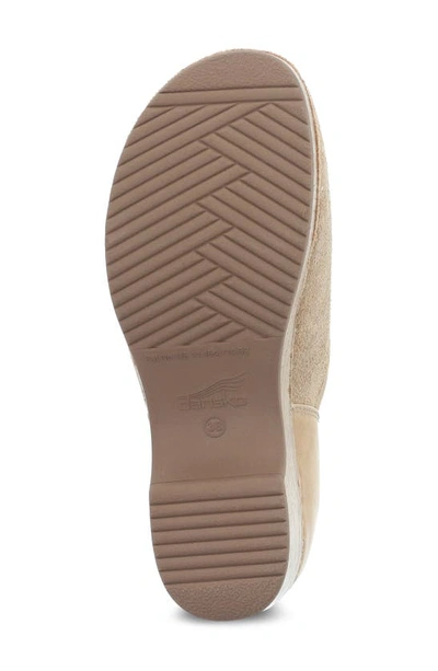 Dansko Brenna Clog In Sand Full Grain Suede