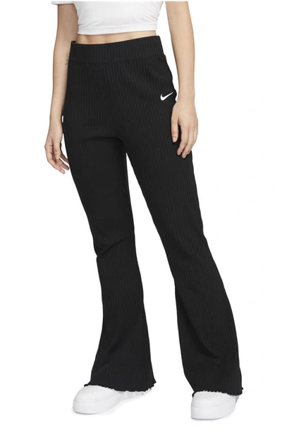 Basic Black Jersey Flared Pants