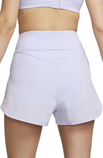 Shop Nike Bliss Dri-fit Training Shorts In Oxygen Purple