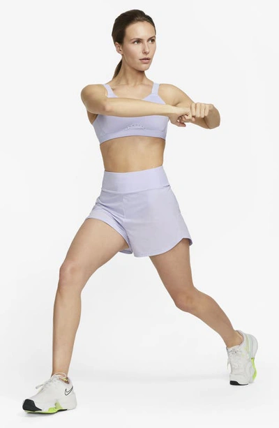 Shop Nike Bliss Dri-fit Training Shorts In Oxygen Purple