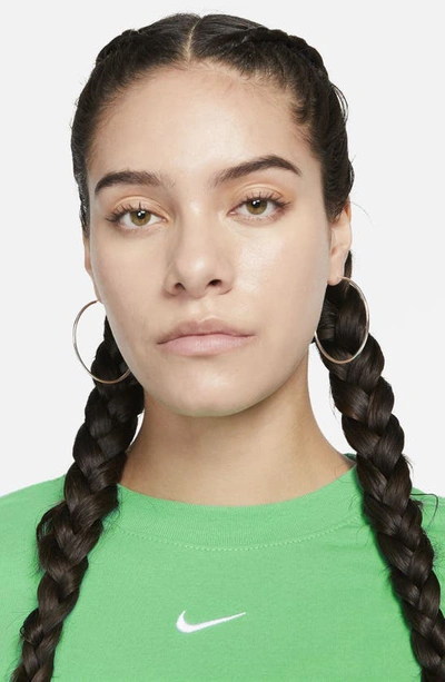 Shop Nike Sportswear Essential T-shirt Dress In Spring Green/ White