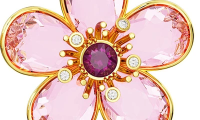 Swarovski Florere Crystal Stud Earrings In Pink