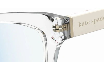 Shop Kate Spade Gracelyn 54mm Blue Light Blocking Cat Eye Reading Glasses In Crystal/ Demo Lens