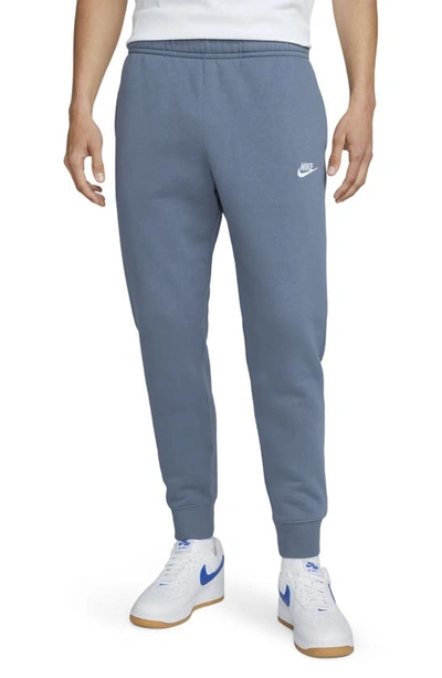 Shop Nike Club Pocket Fleece Joggers In Diffused Blue/ Blue/ White