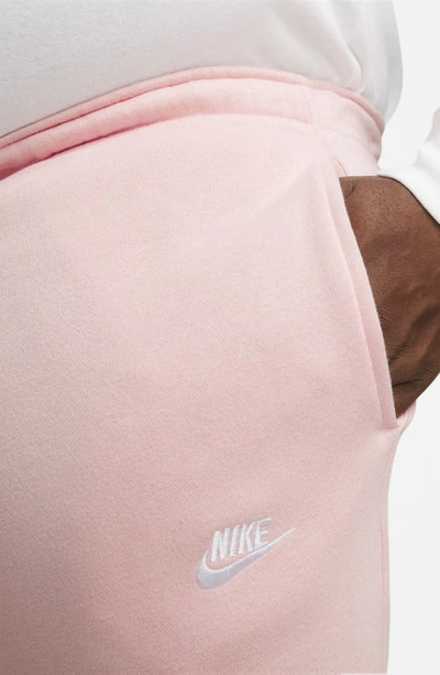 Shop Nike Club Pocket Fleece Joggers In Pink Bloom/ Pink Bloom/ White