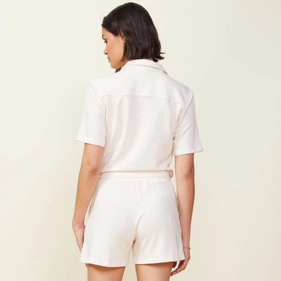 Shop Monrow Supersoft Romper In Pearl
